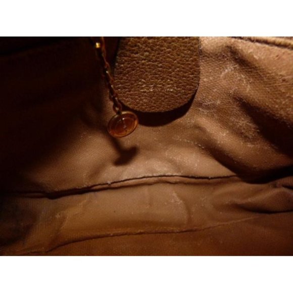 Gucci Vintage Dark Khaki Crossbody Envelope Top Square G Logo Print Canvas - Picture 3 of 5